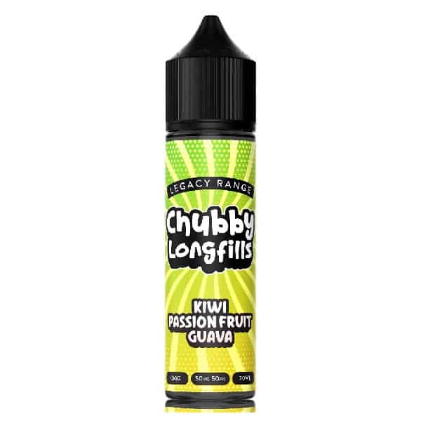 chubby legacy range longfill kiwi passionfruit guava 20ml 60ml derbyshire vape