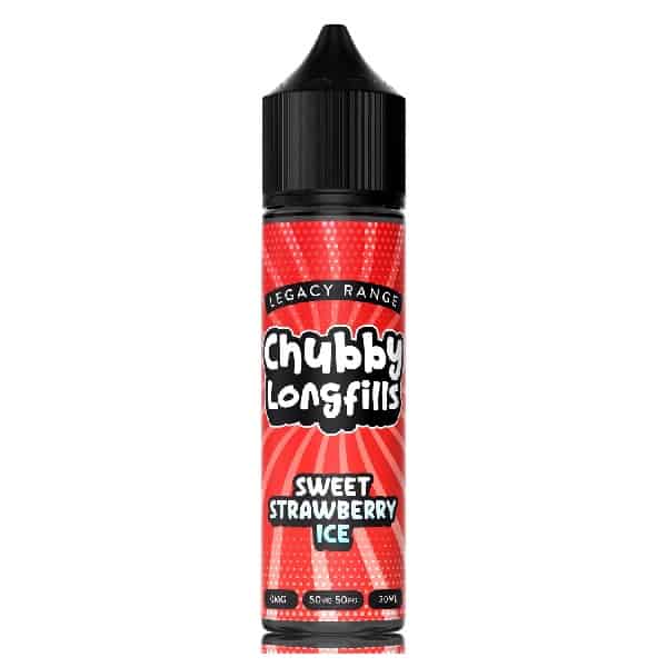 chubby legacy range long fill sweet strawberry ice 20ml 60ml derbyshire vape