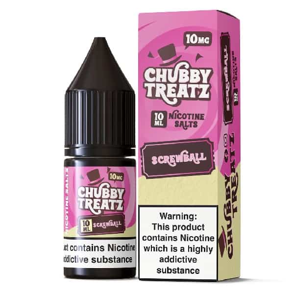 chubby treatz screwball 10ml salt derbyshire vape