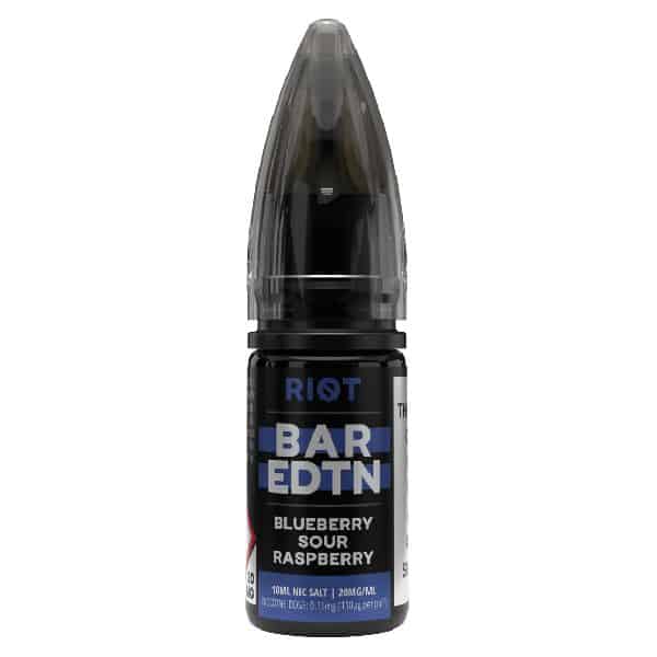 riot bar edtn blue sour raspberry 10ml salt derbyshire vape