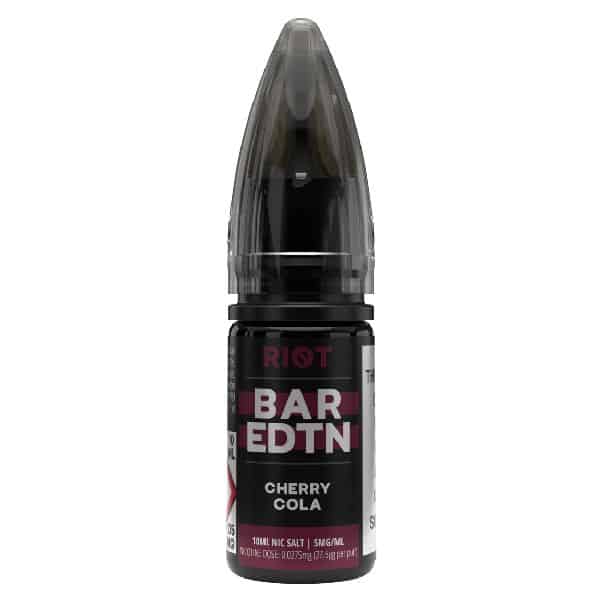 riot bar edtn cherry cola 10ml salt derbyshire vape