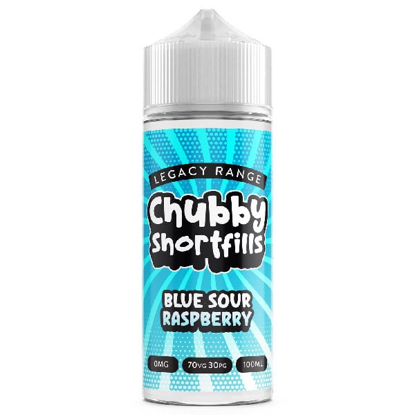 Chubby Legacy Range Shortfill Blue Sour Raspberry 100ml Derbyshire Vape